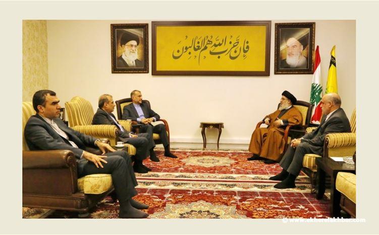 نصرالله التقى وزير خارجية ايران بحضور أماني