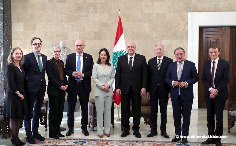 عون مستقبلا وزيرة خارجية المانيا: الإصلاح حاجة لبنانية وليس فقط مطلبًا دوليا أو إقليميا